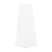 Max Mara Ninfa Wide Leg Byxor Vit White, Dam