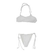 F**k Spets Bandeau Bikini Set White, Dam