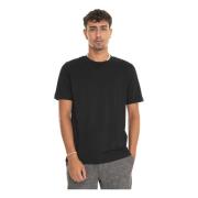 Boss Våffeltextur Rundhals T-shirt Black, Herr