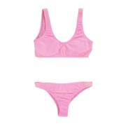 F**k Dam Slip-On Bikini Set Pink, Dam