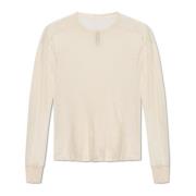 Rick Owens T-shirt Level LS T Beige, Herr