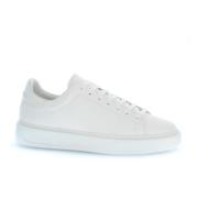 Woolrich Vita Lädersneakers för Män White, Herr