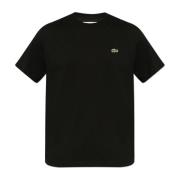 Lacoste T-shirt med logopatch Black, Herr