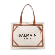 Balmain Snygg Logo Print Tote Väska Multicolor, Dam