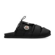 Moncler Slides Mon Pocket Black, Dam