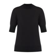 Jil Sander Topp med ståkrage Black, Dam