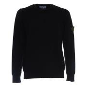 Stone Island Svart Crew Neck Sweater Black, Herr