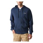 MC2 Saint Barth College Hoodie med Hel Dragkedja Blue, Herr