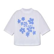 Marni T-shirt med blommigt motiv White, Dam