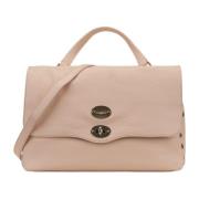 Zanellato Läder Crossbody Väska med Silverdetaljer Pink, Dam