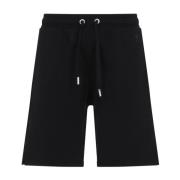 Ami Paris Svarta Bomull Bermuda Shorts Black, Herr