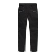 Balmain Jeans med inbyggda dragkedjor vid benen Black, Herr