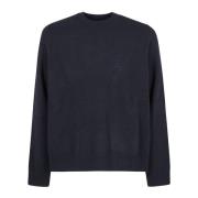 Maison Margiela Klassisk Crewneck Tröja Blue, Herr