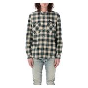 Amiri Evergreen Flanellskjorta med Rutigt Mönster Multicolor, Herr