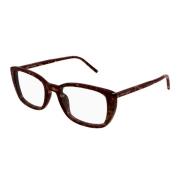 Saint Laurent Tunt acetat rektangulärt båge glasögon Brown, Unisex