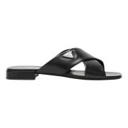 Prada Sommarstil Sliders Black, Dam