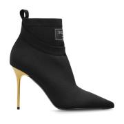 Balmain Heeled Ankle Boots Black, Dam