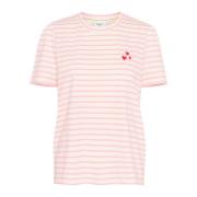 Saint Tropez Randig Vit Tee Juciasz Top Multicolor, Dam