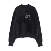 MM6 Maison Margiela Bomull Logo Sweatshirt Black, Dam