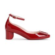 Roger Vivier Röda Läderpumps Eleganta Statement Klackar Red, Dam