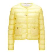 Milestone Quiltad Boxjacka med Tweed-accents Yellow, Dam