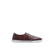 Dolce & Gabbana Läder slip-on skor Red, Herr