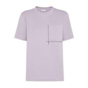 Brunello Cucinelli Lila Lila Crew Neck Ficka T-shirt Purple, Dam