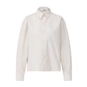 Maison Margiela Oversized Randig Blus White, Dam