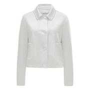 Milestone Cool Touch Crepe Boxy Jacka White, Dam