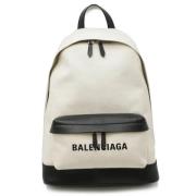 Balenciaga Vintage Pre-owned Canvas ryggsckar Beige, Dam