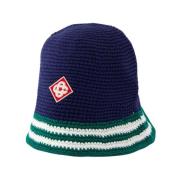 Casablanca Blårandig Bomullsbeanie Blue, Unisex