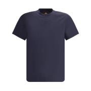 MCM Ikoniskt Logotyp Bomull T-shirt med Crew Neck Blue, Herr