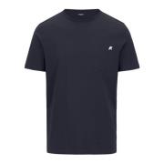 K-Way Jersey T-shirt för män Blue, Herr