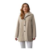 Junge Feminin Ivory Jacka Comfort Fit Beige, Dam