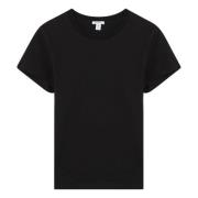 Alaïa Kortärmad Rund Hals T-shirt Black, Dam