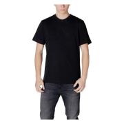 Emporio Armani EA7 Kortärmad bomullst-shirt vår/sommar Black, Herr