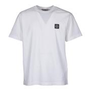 Stone Island Vit Bomull Jersey Kortärmad Tee White, Herr