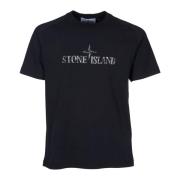 Stone Island Svarta T-shirts och Polos Black, Herr