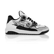 Philipp Plein Lila Casual Sneakers för Män Black, Herr