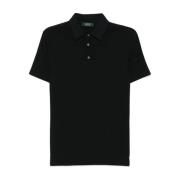 Zanone Casual Polo Skjorta Black, Herr