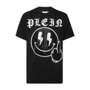 Philipp Plein Stilig herr T-shirt för avslappnat bruk Black, Herr