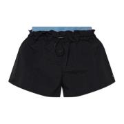 Off White Träningsshorts med tryckt logotyp Black, Dam