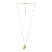 Dansk Copenhagen Elegant Double Drop Necklace Yellow, Dam