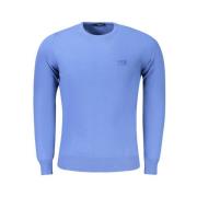 Cavalli Class Blå Polyester Pullover Blue, Herr