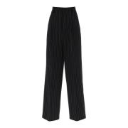 Ami Paris Vidskadigana byxor i pinstripe Black, Dam