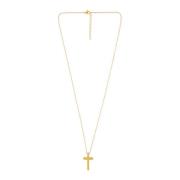 Dansk Copenhagen Elegant Cross Necklace Yellow, Dam