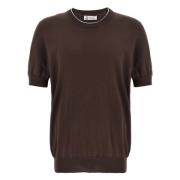 Brunello Cucinelli Brun Bomull TEE Tröja Brown, Herr