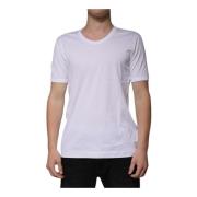 Dolce & Gabbana Vit Bomull Kortärmad T-shirt White, Herr