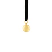 Dansk Copenhagen Repad Guld Boll Mocka Halsband Yellow, Dam