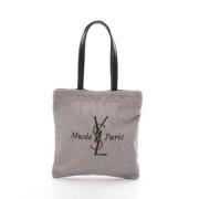 Yves Saint Laurent Vintage Pre-owned Canvas handvskor Gray, Dam